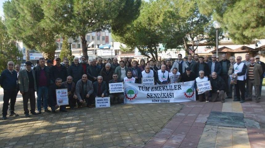 Söke’de Emekliler Taleplerini Dile Getirdi