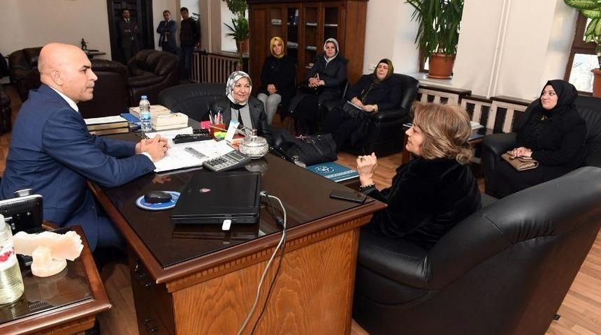 Ak Parti Genel Merkez Kadın Kolları Myk &Uuml;yesi M.belma Erdoğan, Başkan Korkut&rsquo;u Ziyaret Etti (d&uuml;zeltme)