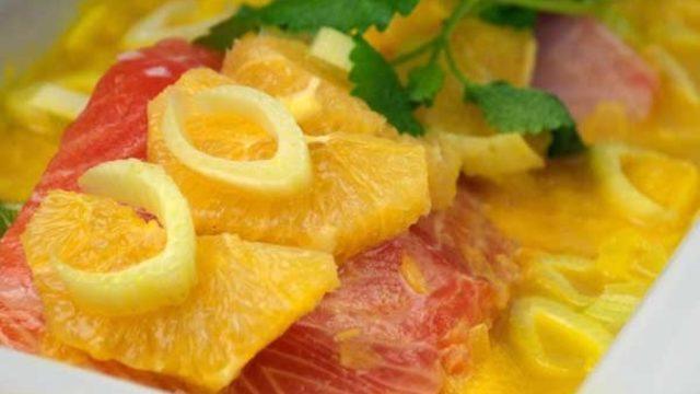 Rezene ve Portakallı Somon