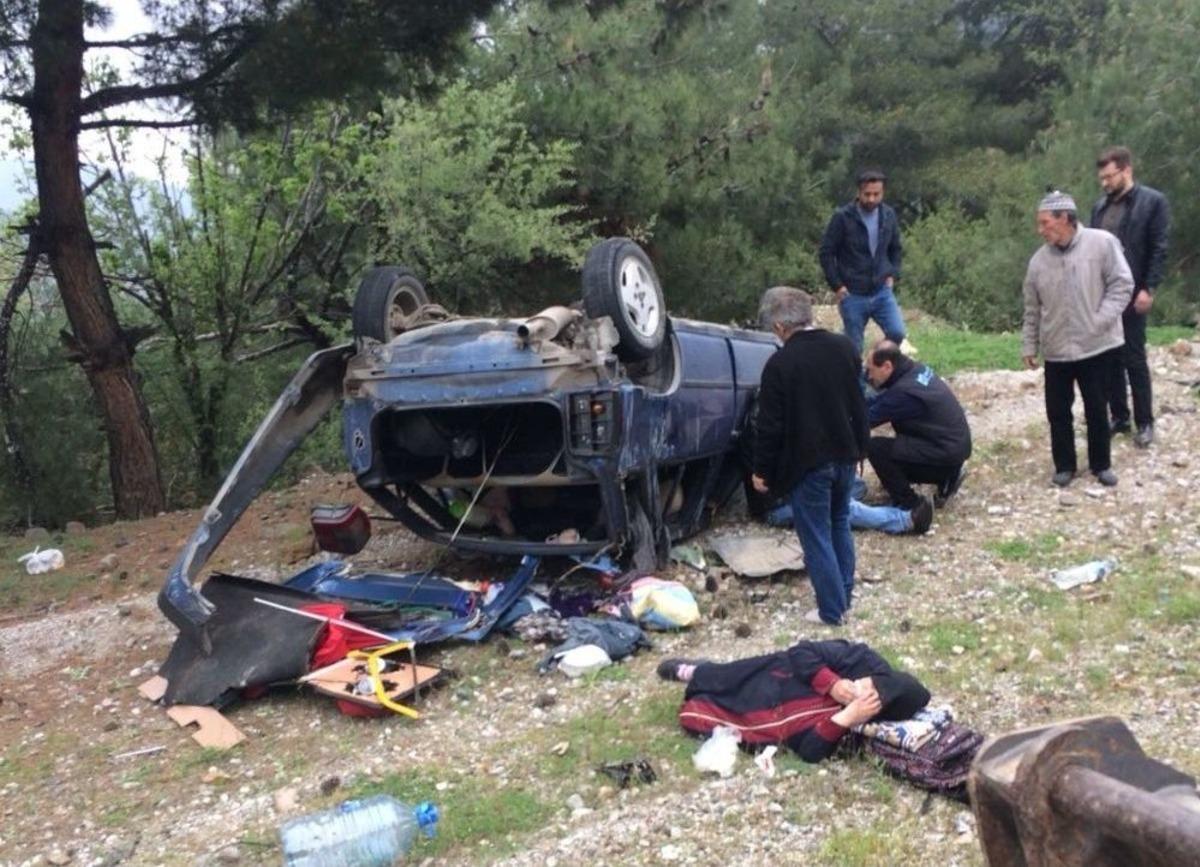 Otomobil Takla Attı: 5 Yaralı