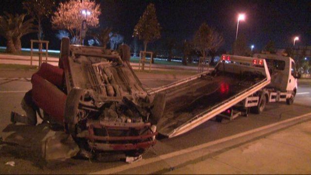 Maltepe’de Kaza Yapan Kadın Sürücü Şoka Girdi