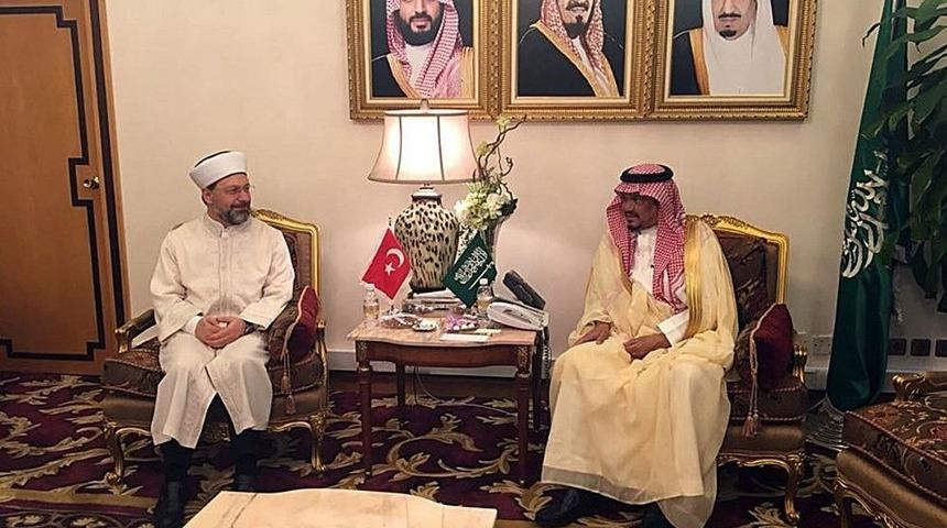 Diyanet İşleri Başkanı Erbaş, Suudi Arabistan Hac Ve Umre Bakanını Ziyaret Etti