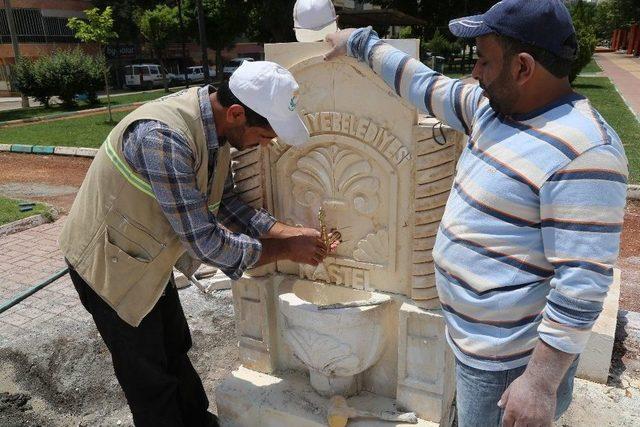 Haliliye Belediyesi 6 Parka Çeşme Yapıyor