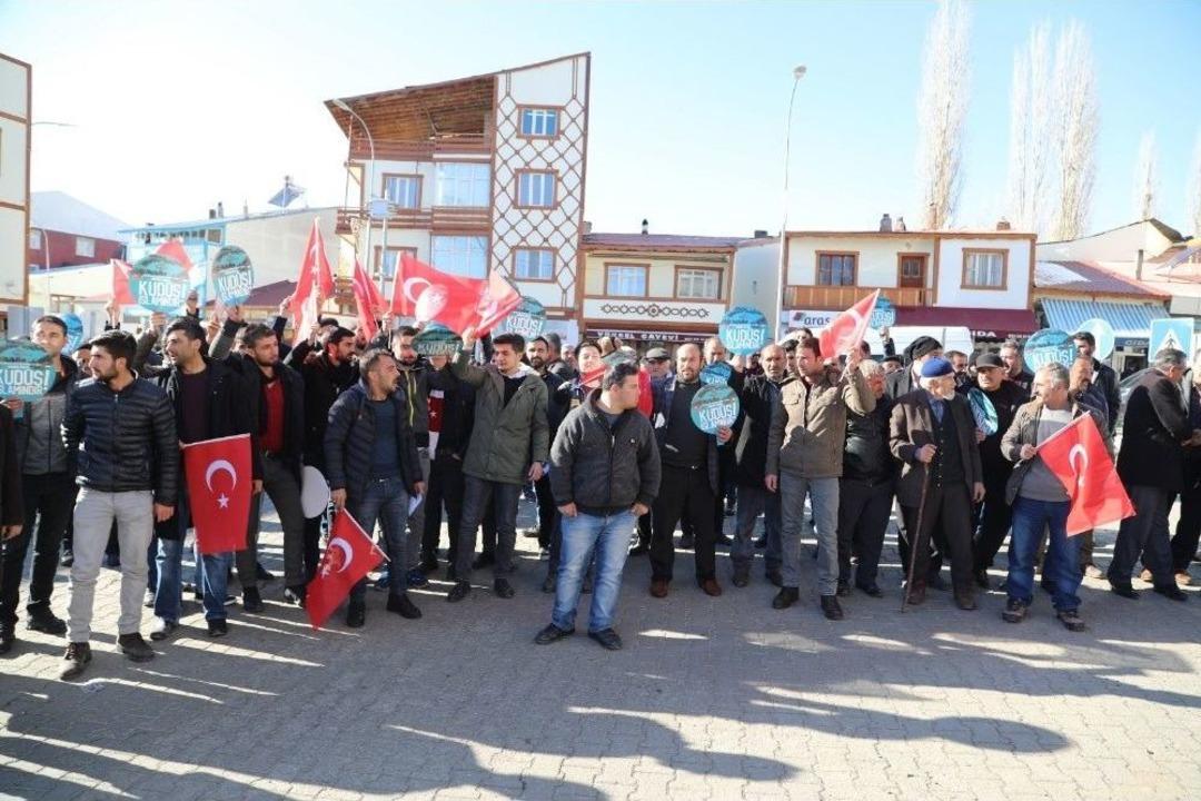 Narman&rsquo;da Abd&rsquo;nin Kud&uuml;s&rsquo;&uuml; İsrail&rsquo;in Başkenti Olarak Tanımasına Tepki