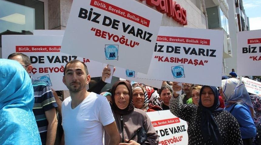 Cumhurbaşkanı Erdoğan&rsquo;a Doğup B&uuml;y&uuml;d&uuml;ğ&uuml; Kasımpaşa&rsquo;dan Destek