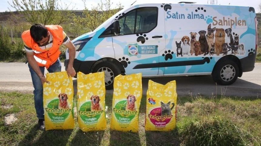 Melikgazi&rsquo;den Sokak Hayvanlarına Beslenme Desteği