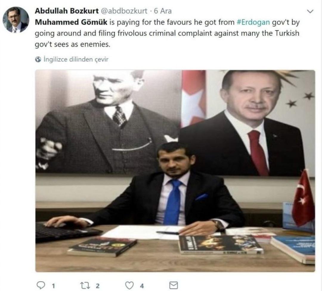 Fet&ouml;&rsquo;c&uuml; Bozkurt, Tay-der&rsquo;i &rsquo;anti G&uuml;lenci&rsquo; Diye Abd, Nato Ve Fbı&rsquo;ya Şikayet Etti