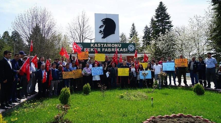 Kastamonu Şeker Fabrikasında &Ccedil;alışan Taşeron İş&ccedil;iler Kadro İstiyor