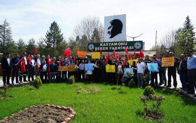 Kastamonu Şeker Fabrikasında Çalışan Taşeron İşçiler Kadro İstiyor