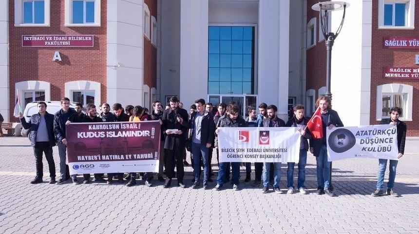 Üniversite Öğrencilerinden Kudüs Protestosu