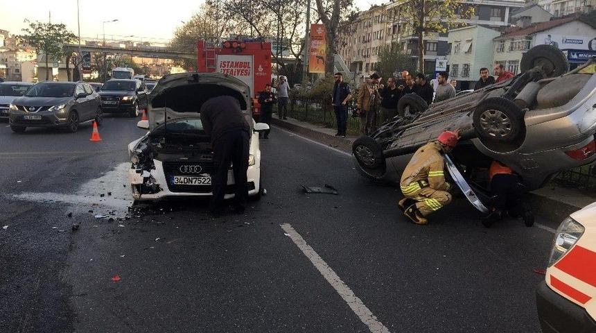 Takla Atan Ara&ccedil;tan Ufak Sıyrıklarla Kurtuldular