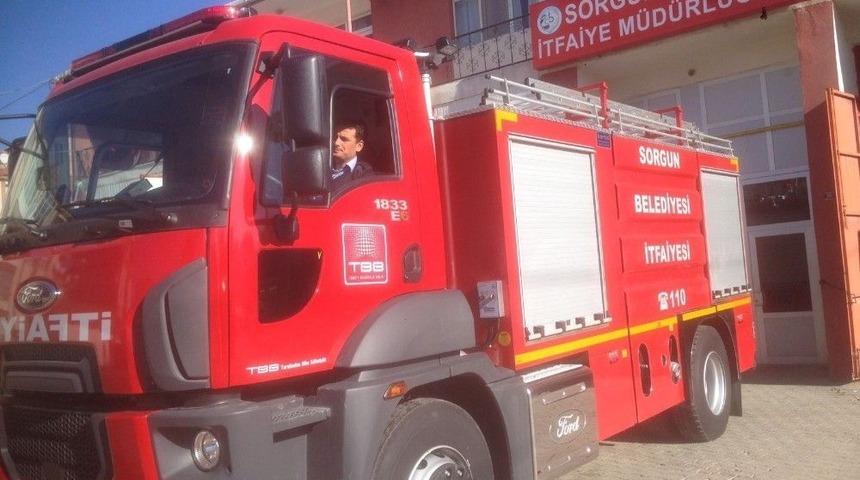 Sorgun Belediyesi&rsquo;ne İtfaiye Aracı Hibe Edildi