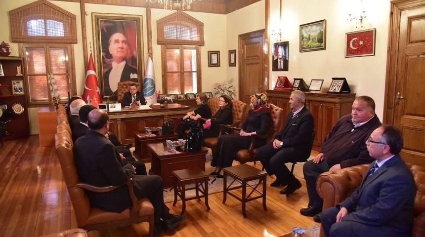 Başkan Yağcı&rsquo;ya Valilik İnsan Hakları Kurulu &Uuml;yelerinden Ziyaret