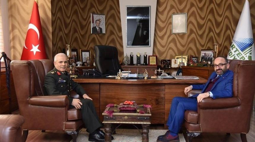Edok Komutanı Dalkıran&rsquo;dan Başkan &Uuml;z&uuml;lmez&rsquo;e Ziyaret