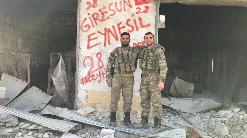 Giresunlu Şehit Afrin&rsquo;den Memleketine Selam G&ouml;ndermişti
