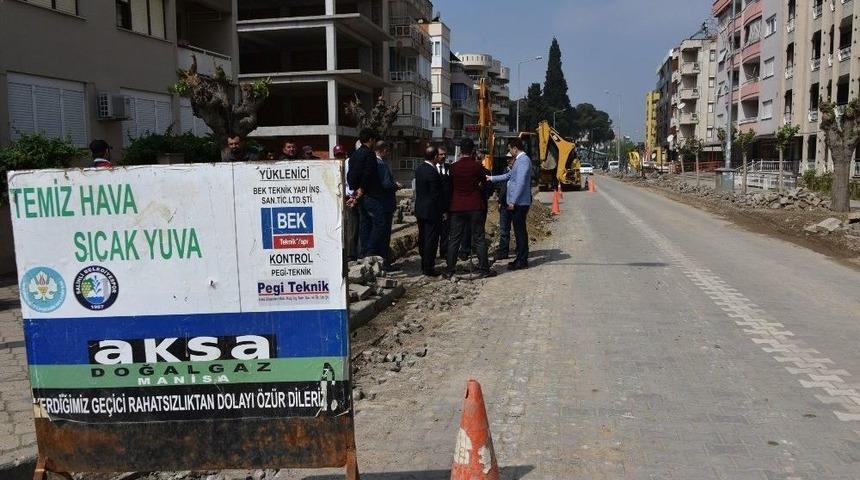 Salihli&rsquo;de Doğalgaz &Ccedil;alışmaları Hızlandı