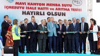 Cumhurbaşkanı Erdoğan Mavi Tünel İçme Suyu İsale Hattı Ve Arıtma Tesisini Açtı