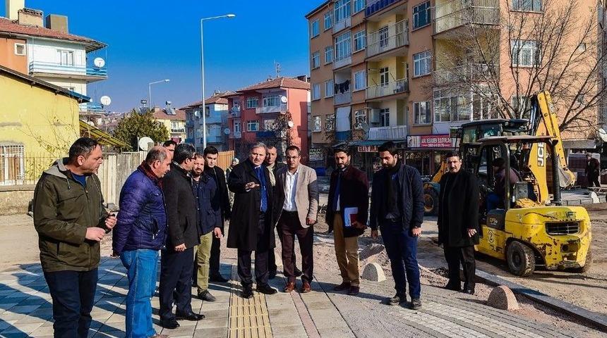 Başkan &Ccedil;akır D&uuml;zenleme &Ccedil;alışmalarını Yerinde İnceledi