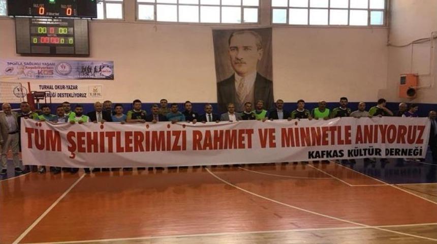 Tokat&rsquo;ta, Şehitleri Anma Kaymakamlık Kupası Voleybol Turnuvası