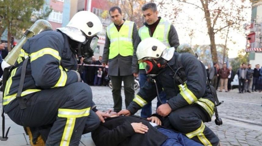 Adıyaman Belediyesinde Yangın Tatbikatı
