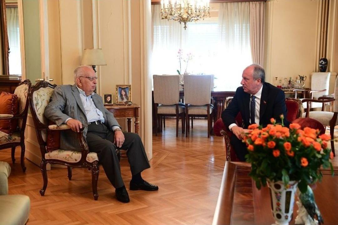 Muharrem İnce Eski Tbmm Başkanı H&uuml;samettin Cindoruk&rsquo;u Ziyaret Etti