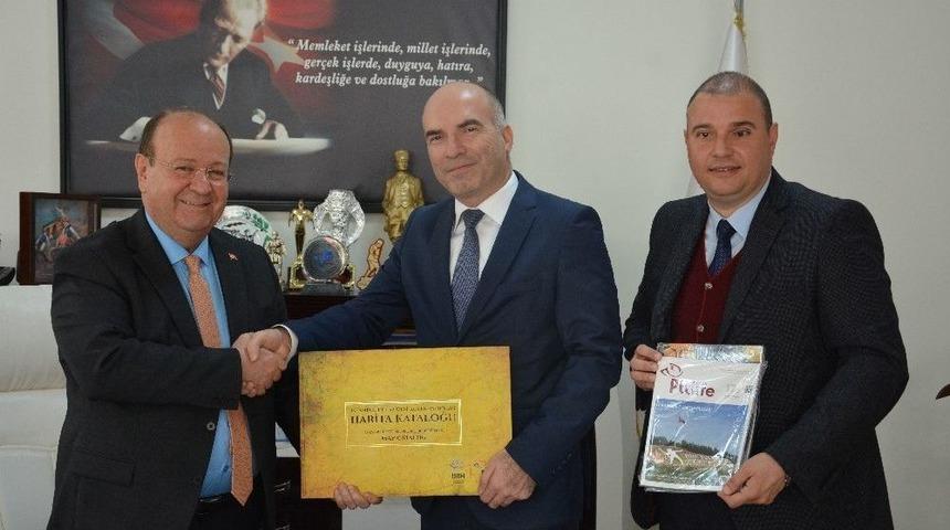 Ptt Aydın Başm&uuml;d&uuml;r&uuml; Barut&ccedil;u&rsquo;dan Başkan &Ouml;zakcan&rsquo;a Ziyaret