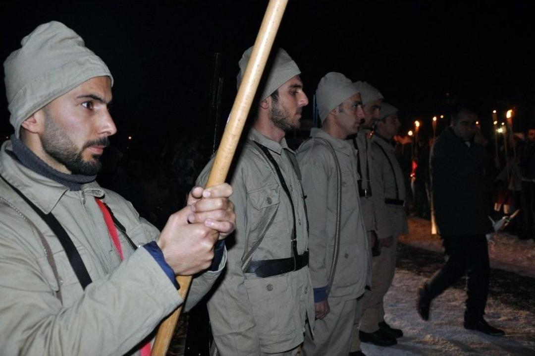 Sarıkamış Şehitleri İ&ccedil;in Eksi 15&rsquo;te Saygı N&ouml;beti