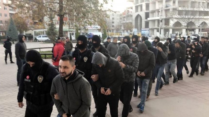 Ordu&rsquo;da 29 Uyuşturucu Zanlısı Adliyeye &Ccedil;ıkarıldı