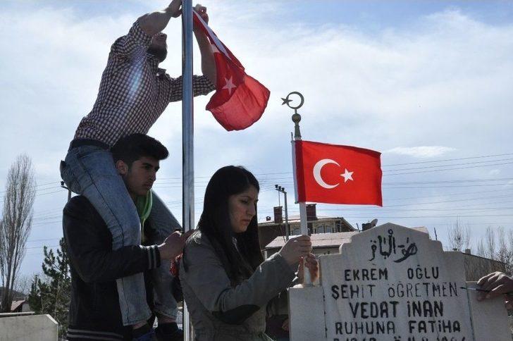 Kars’ta Üniversite Öğrencileri Şehit Öğretmenleri Unutmadı G5