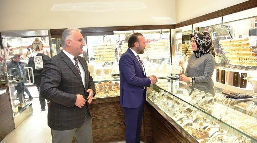 Başkan Doğan, Kuyumcular &Ccedil;arşısı&rsquo;nı Ziyaret Etti