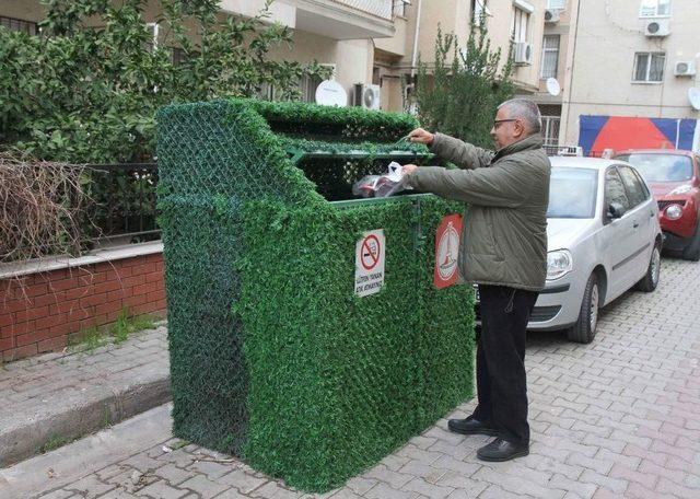 Karşıyaka’nın Çim Kaplama Çöp Kutuları Beğenildi