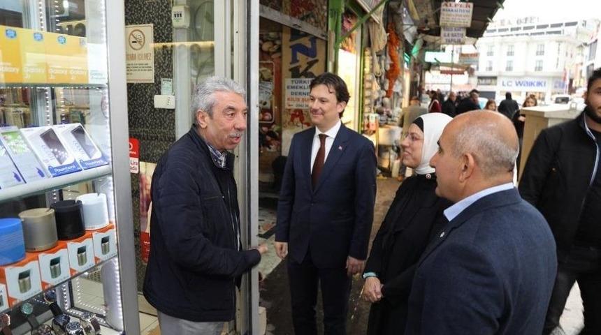 Ak Partililer Esnaf Ziyarete Yaptı