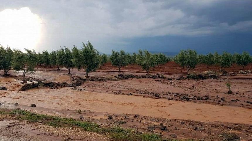 Yağmur Ve Dolu Yağışı Kilis&rsquo;te B&uuml;y&uuml;k Hasara Yol A&ccedil;tı