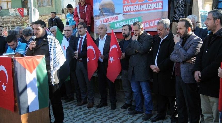 &Ccedil;elikhan İl&ccedil;esinde Kud&uuml;s Tepkisi