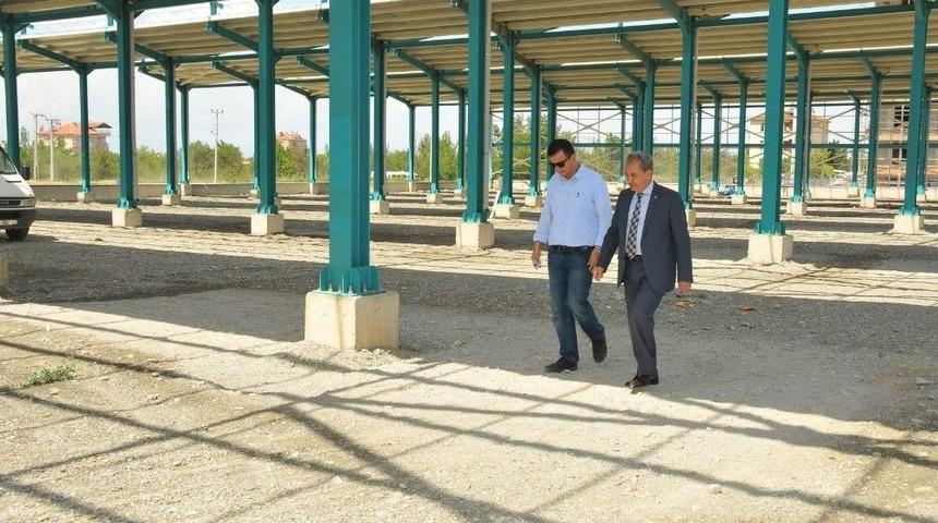 Akşehir Yarenler Mahallesi Kapalı Pazar İnşaatında Sona Yaklaşıldı