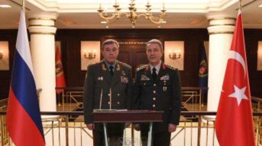 Genelkurmay Başkanı Akar, Rusya Genelkurmay Başkanı Gerasimov İle Bir Araya Geldi
