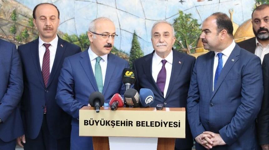 Bakanlar B&uuml;y&uuml;kşehir Belediyesini Ziyaret Etti