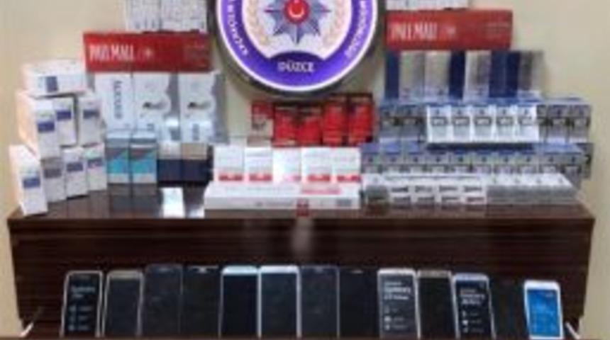 D&uuml;zce&rsquo;de Ka&ccedil;ak Sigara Ve Telefon Operasyonu