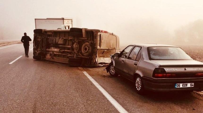 Sungurlu&rsquo;da Zincirleme Trafik Kazası