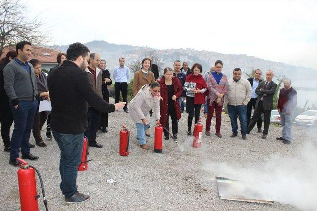 Zonguldak’ta Sağlıkçılara Yangın Tatbikatı