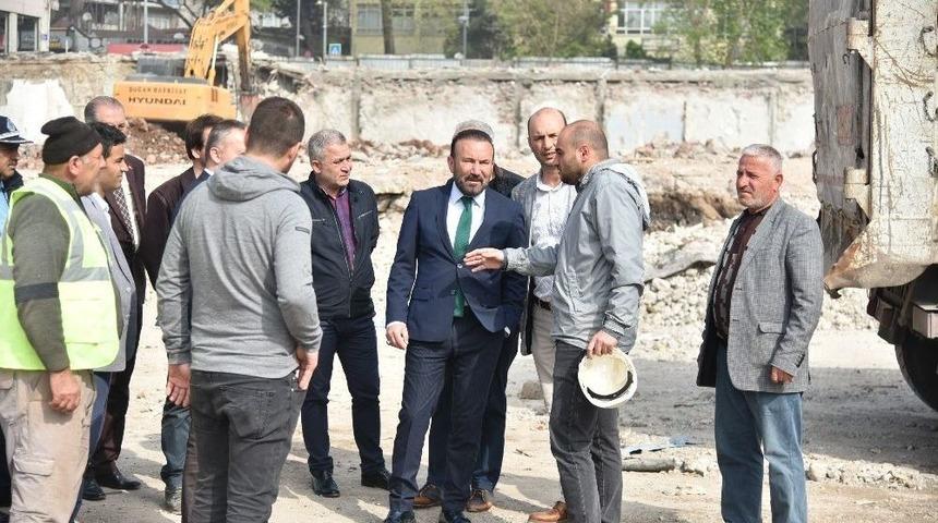 Başkan Doğan, Eski Hastane Alanında İnceleme Yaptı