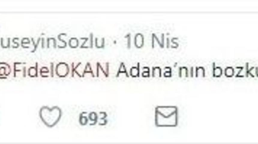 Adana B&uuml;y&uuml;kşehir Belediye Başkanı S&ouml;zl&uuml;&rsquo;den Fidel Okan&rsquo;a Sert Mesaj