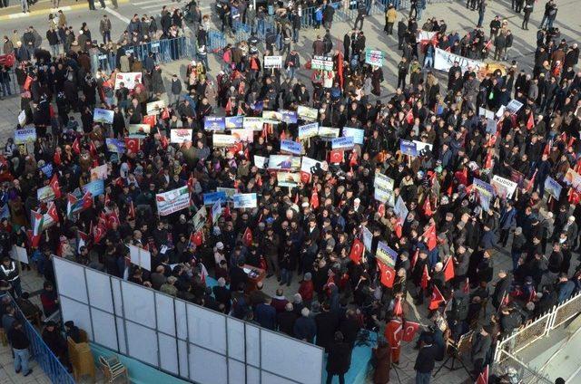 Abd’nin Kudüs’ü İsrail’in Başkenti Olarak Tanımasına Erzincanlılardan Tepki Yürüyüşü