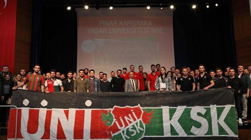 Pınar Karşıyakalı Basketbolcular Yaşarlı &Ouml;ğrencilerle Buluştu