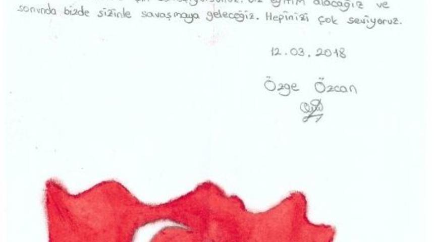 Miniklerden Mehmet&ccedil;iğe Teşekk&uuml;r Ve Destek Mektubu