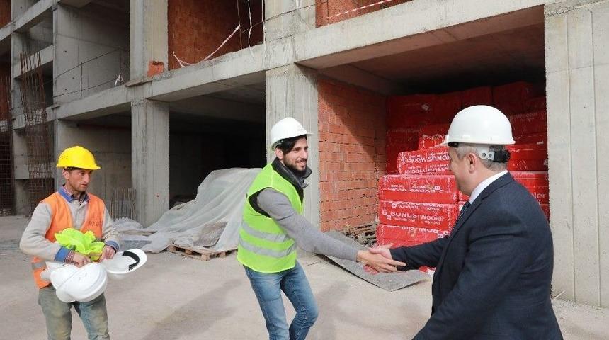 K&ouml;rfez Tematik Lise&rsquo;nin İnşaatı Hızla Devam Ediyor