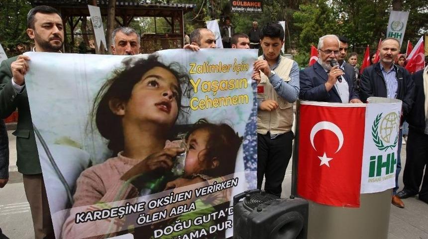 Doğu Guta&rsquo;ya Kimyasal Saldırı Nevşehir&rsquo;de Protesto Edildi