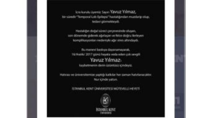 Kent &Uuml;niversitesinden Yavuz Yılmaz&rsquo;ın &Ouml;l&uuml;m&uuml;yle İlgili Dikkat &Ccedil;eken A&ccedil;ıklama