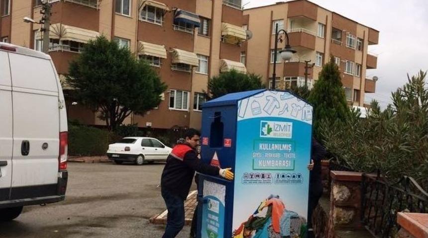 İzmit&rsquo;in 46 Noktasında Tekstil Kumbarası Bulunuyor