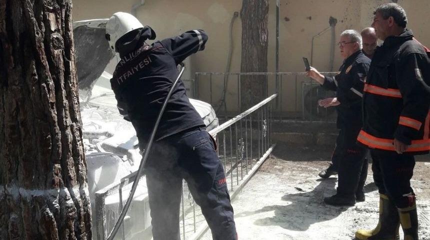 Park Halindeki Ara&ccedil; Alev Aldı